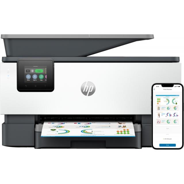 HP - OfficeJet Pro 9120b Inalámbrico All-in-One Color Impresora, Impresión a doble cara Copiadora y escáner