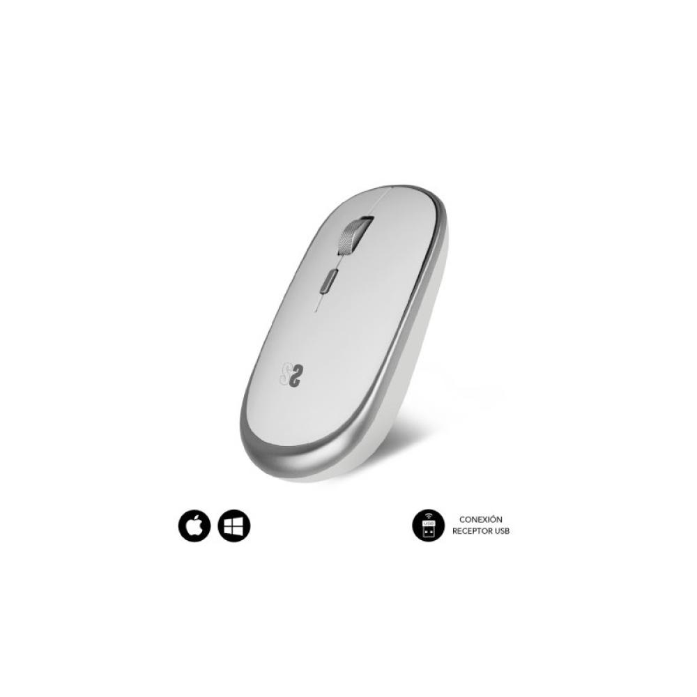 SUBBLIM - Ratón Inalámbrico Mini Wireless Mini Mouse Silver