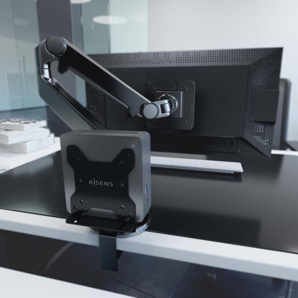 AISENS - Soporte Versátil de Instalación para Mini PC, Negro
