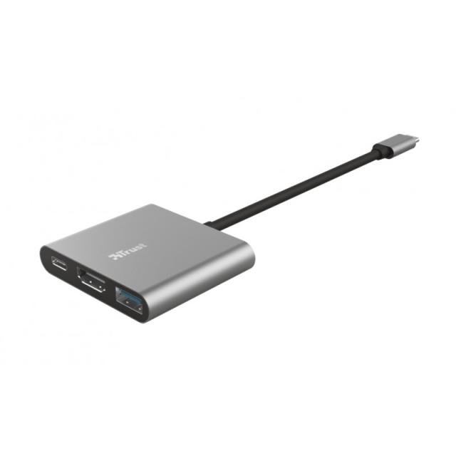 Trust - Dalyx USB 3.2 Gen 1 (3.1 Gen 1) Type-C Aluminio, Negro