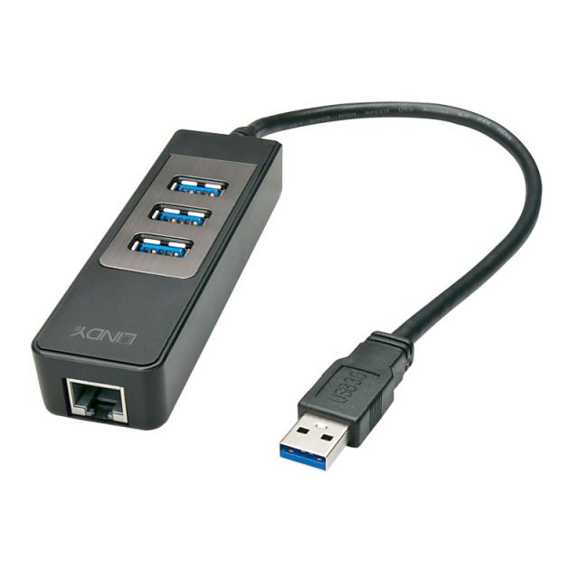 Lindy - 43176 hub de interfaz USB 3.2 Gen 1 (3.1 Gen 1) Type-A 5000 Mbit/s Negro