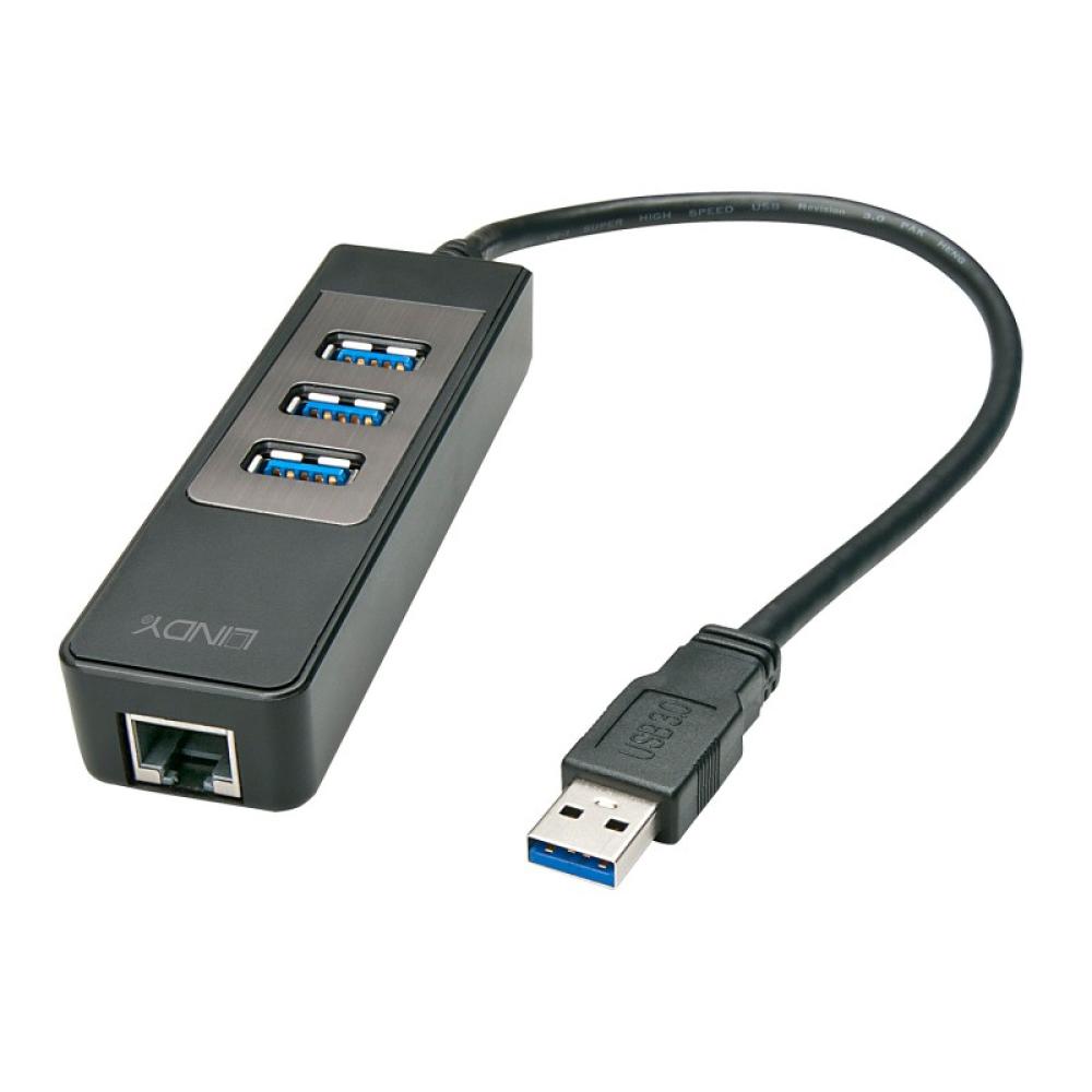 Lindy - 43176 hub de interfaz USB 3.2 Gen 1 (3.1 Gen 1) Type-A 5000 Mbit/s Negro