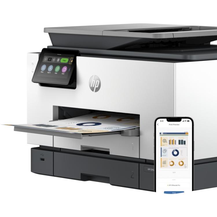 HP - OfficeJet Pro 9130b Inalámbrico All-in-One Color Impresora, Impresión a doble cara Copiadora y escáner