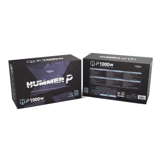 NOX - Hummer P 1000W unidad de fuente de alimentación 24-pin ATX ATX Negro