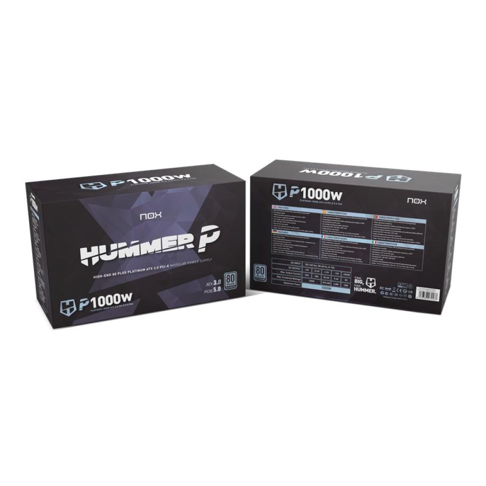 NOX - Hummer P 1000W unidad de fuente de alimentación 24-pin ATX ATX Negro