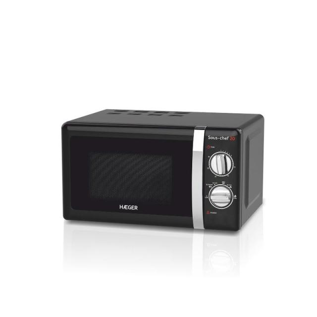 Haeger - MW-70B.007A microondas Negro Solo microondas Encimera 20 L 700 W
