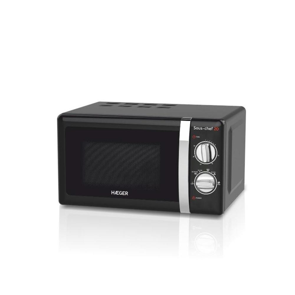 Haeger - MW-70B.007A microondas Negro Solo microondas Encimera 20 L 700 W
