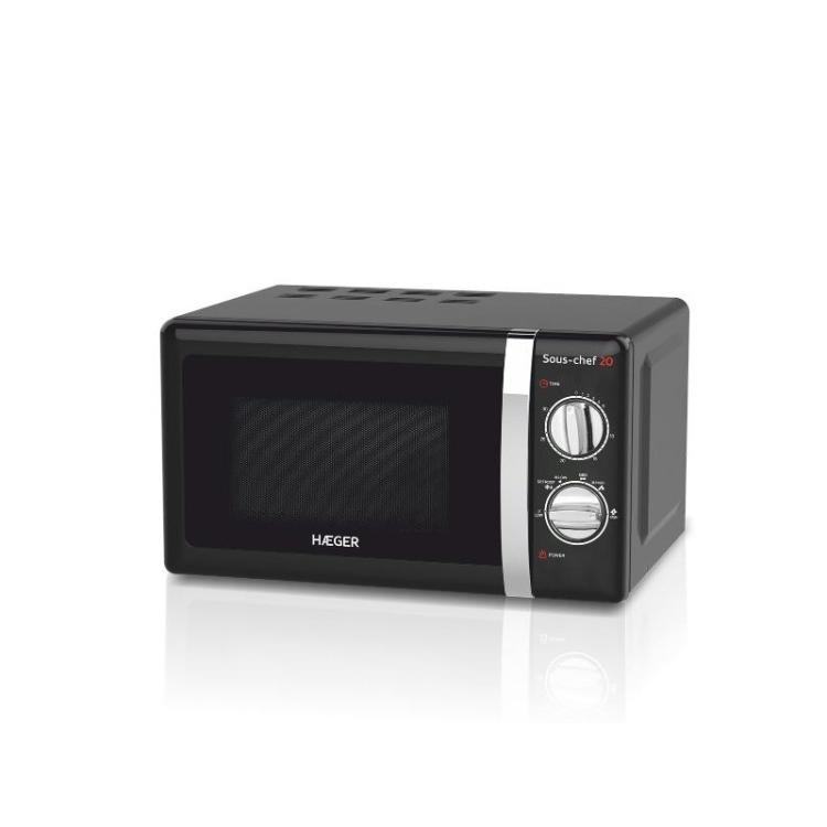 Haeger - MW-70B.007A microondas Negro Solo microondas Encimera 20 L 700 W
