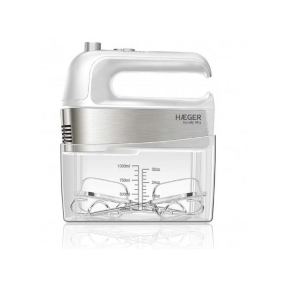 Haeger - BL-3HW.015A batidora Batidora de mano 300 W Acero inoxidable, Blanco