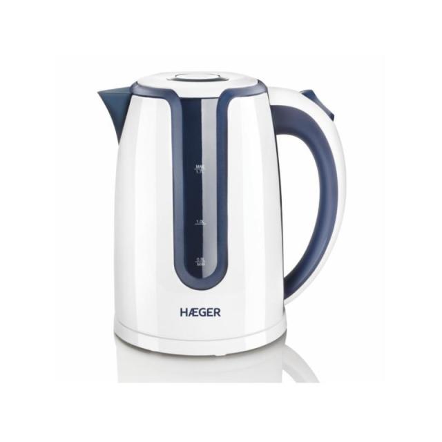Haeger - EK-22B.018A tetera eléctrica 1,7 L 2200 W Azul, Blanco