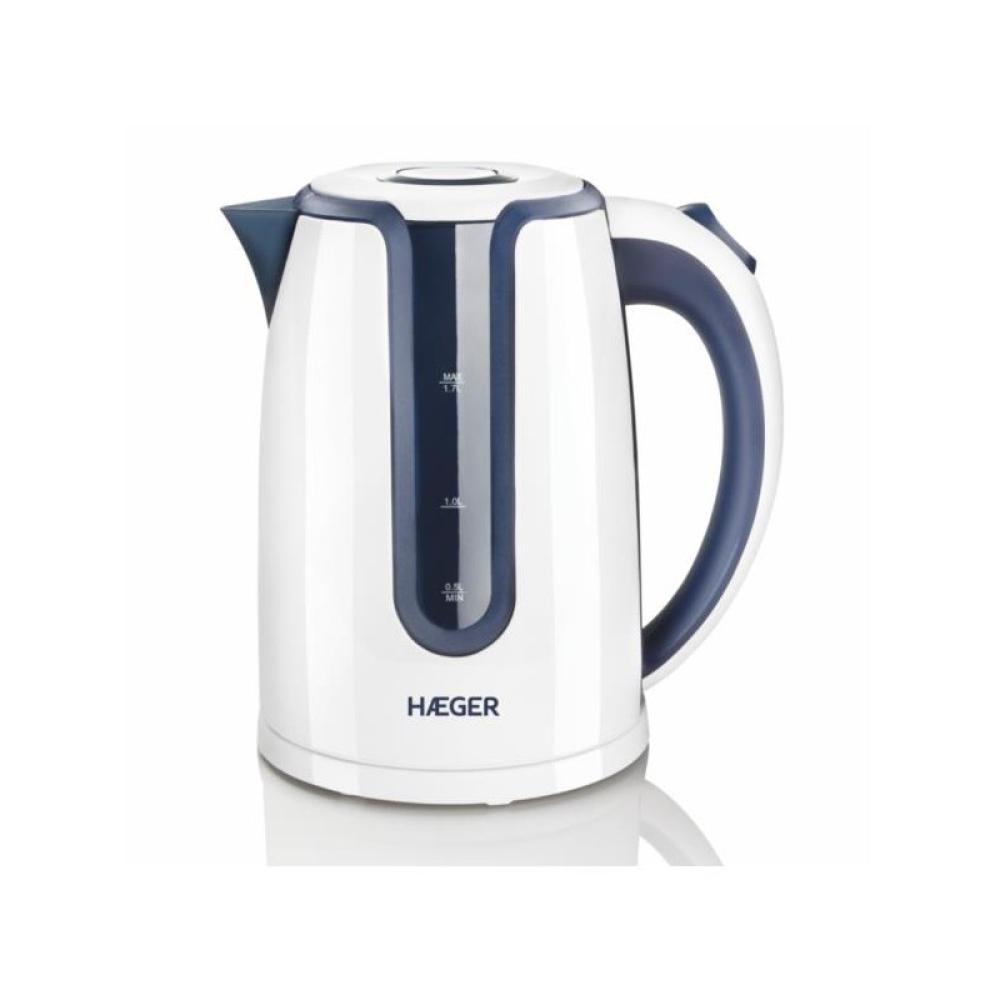Haeger - EK-22B.018A tetera eléctrica 1,7 L 2200 W Azul, Blanco