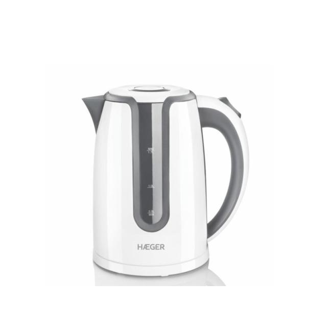 Haeger - EK-22G.019A tetera eléctrica 1,7 L 2200 W Gris, Blanco