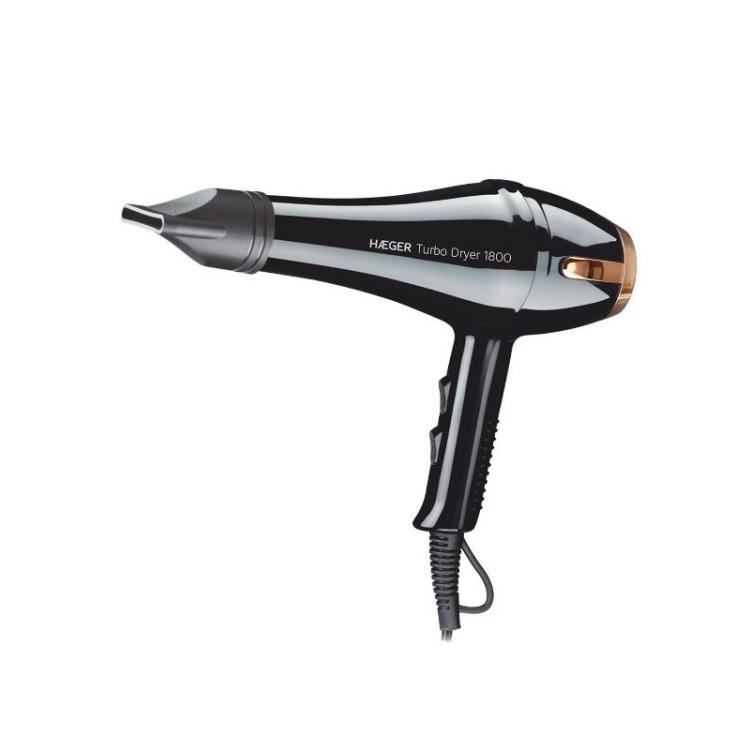 Haeger - TURBO DRYER secador 1800 W Negro, Oro