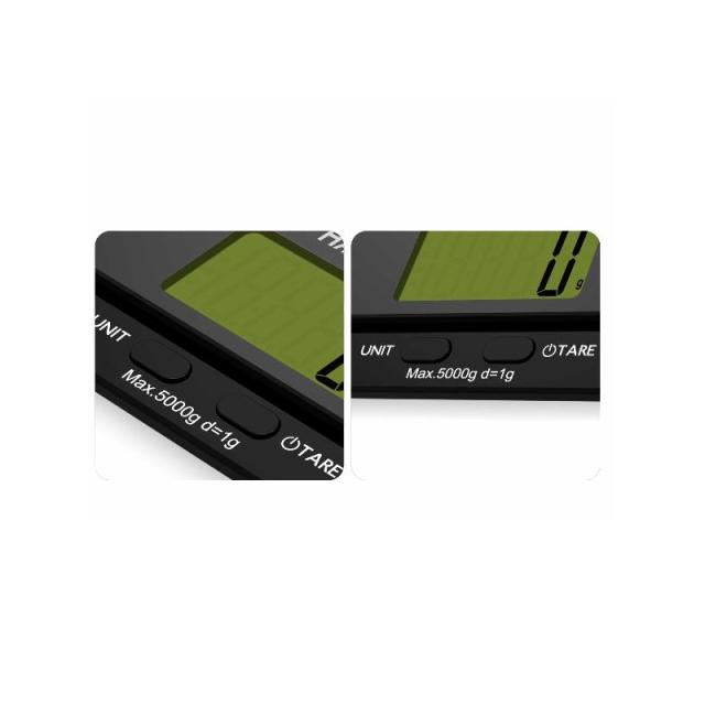 Haeger - KS-005.007A báscula de cocina Negro Encimera Rectángulo Báscula electrónica de cocina