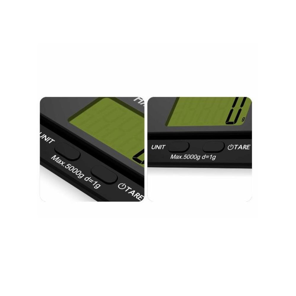 Haeger - KS-005.007A báscula de cocina Negro Encimera Rectángulo Báscula electrónica de cocina