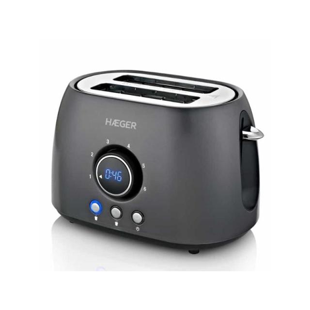 Haeger - TO-08D.012A tostadora 6 2 rebanada(s) 800 W Gris