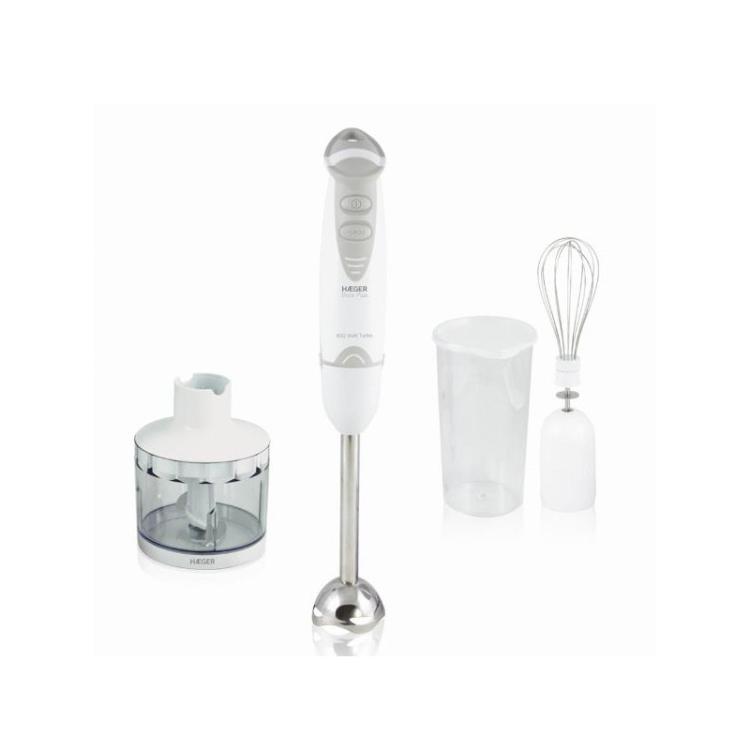 Haeger - HB-400.012A licuadora Batidora de inmersión 400 W Gris, Blanco