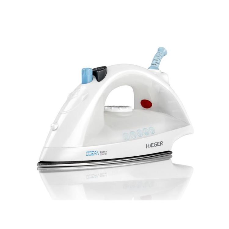 Haeger - Ocean Burst 2000 Plancha vapor-seco Suela de acero inoxidable 2000 W Blanco