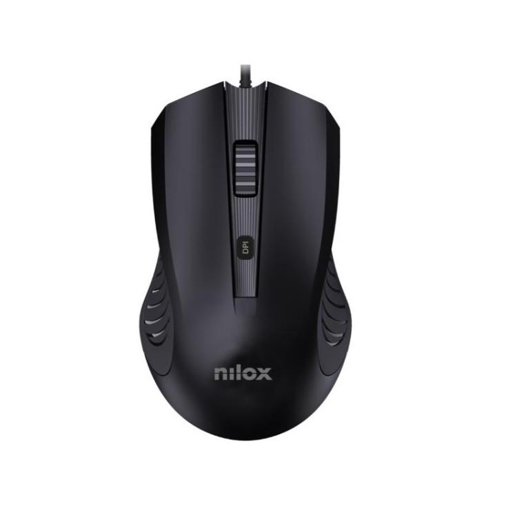 Nilox - RATÓN USB CON CABLE, NEGRO - NILOX - MOUSB1013