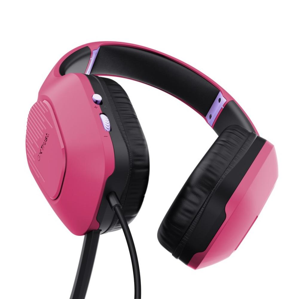 Trust - GXT 415P Zirox Auriculares Alámbrico Diadema Juego Rosa