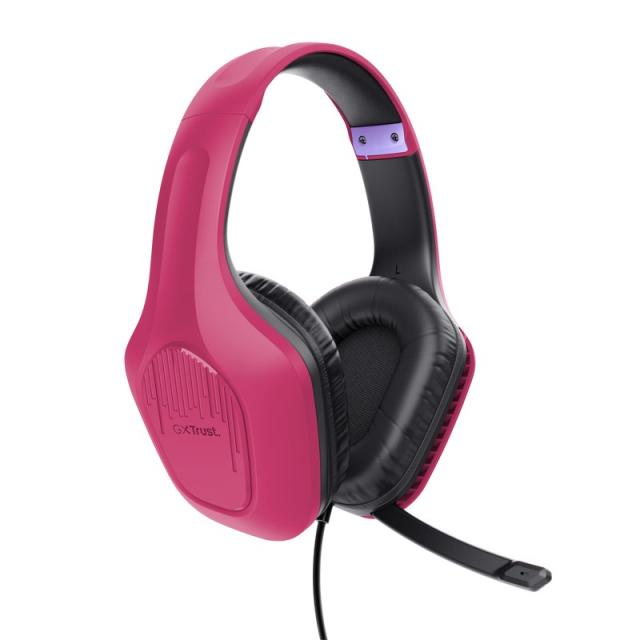 Trust - GXT 415P Zirox Auriculares Alámbrico Diadema Juego Rosa