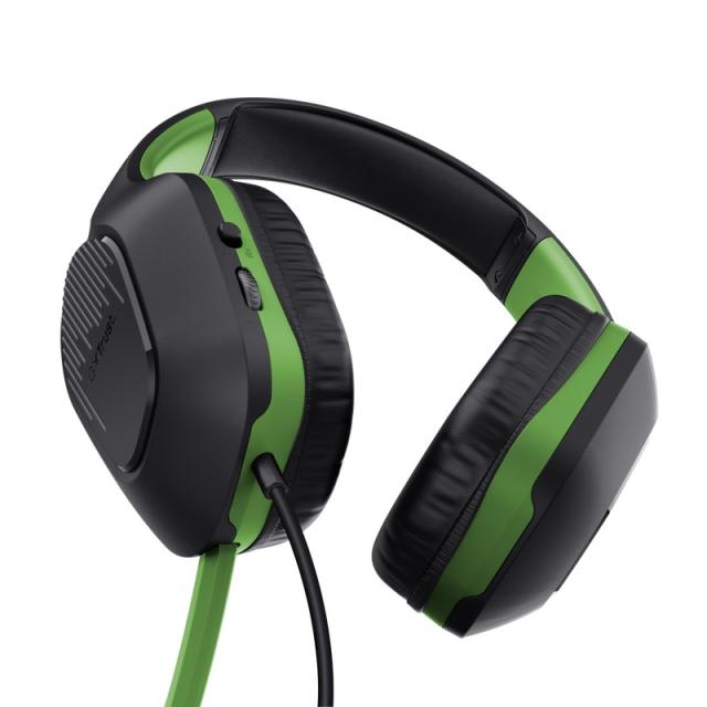 Trust - GXT 415X ZIROX Auriculares Alámbrico Diadema Juego Negro, Verde