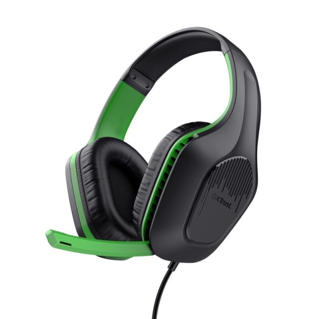 Trust - GXT 415X ZIROX Auriculares Alámbrico Diadema Juego Negro, Verde