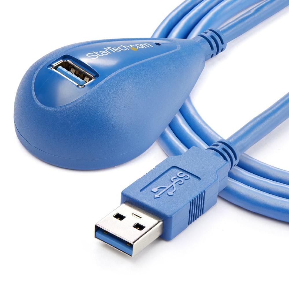 StarTech.com - Cable de 1,5m Extensión Alargador USB 3.0 SuperSpeed Dock de Sobremesa - Macho a Hembra USB A