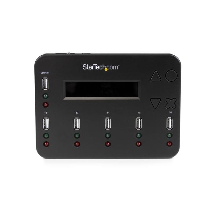 StarTech.com - Clonador Autónomo 1:5 para Memorias USB - Copiador de Unidades de Memoria USB - Copia Sector por Sector de Sistem