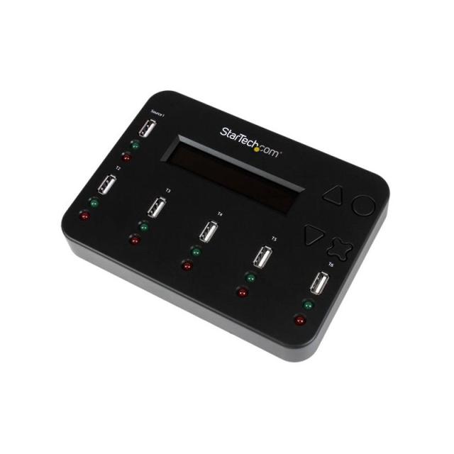 StarTech.com - Clonador Autónomo 1:5 para Memorias USB - Copiador de Unidades de Memoria USB - Copia Sector por Sector de Sistem