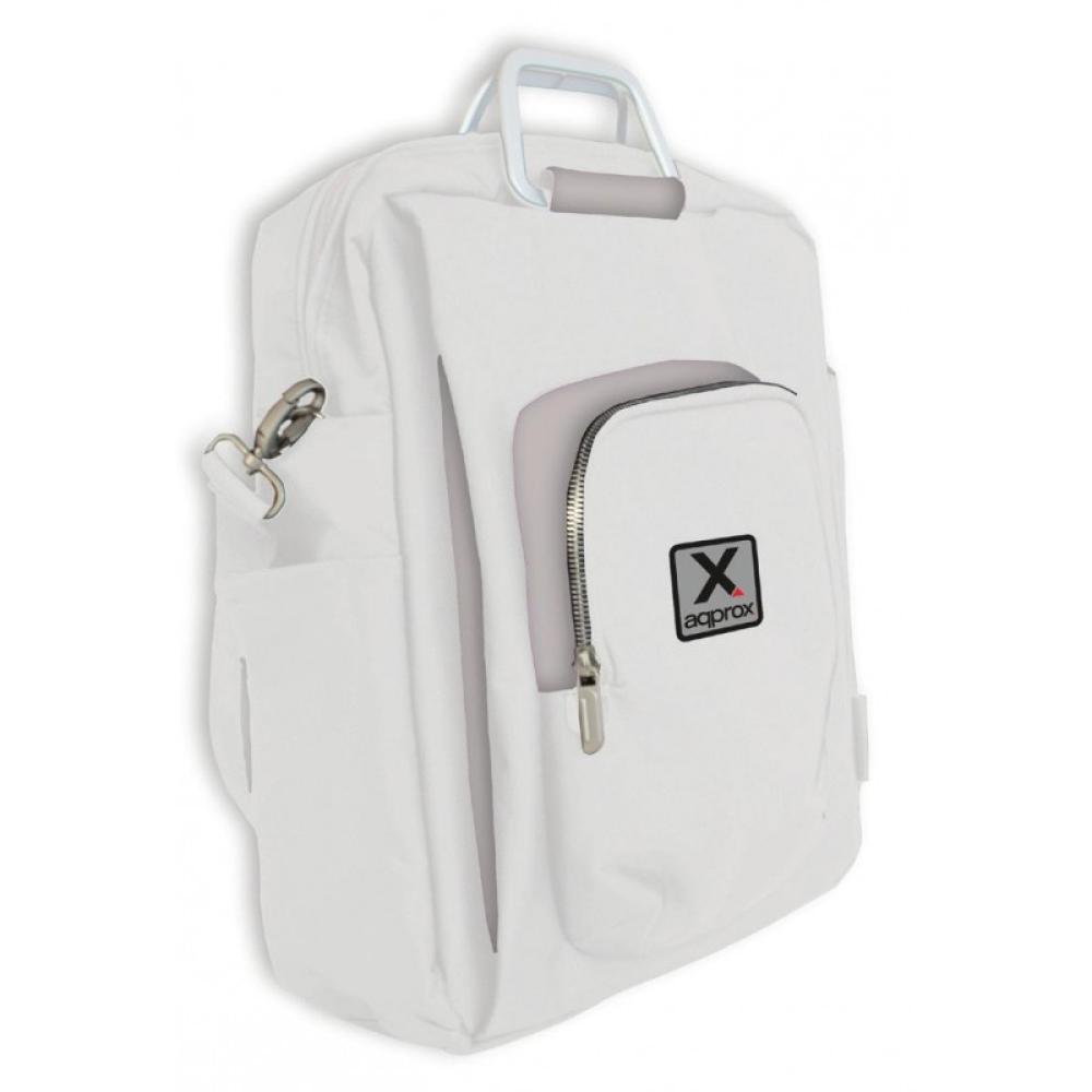 Approx - appNBST15x maletines para portátil 39,6 cm (15.6") Mochila bandolera Gris, Blanco
