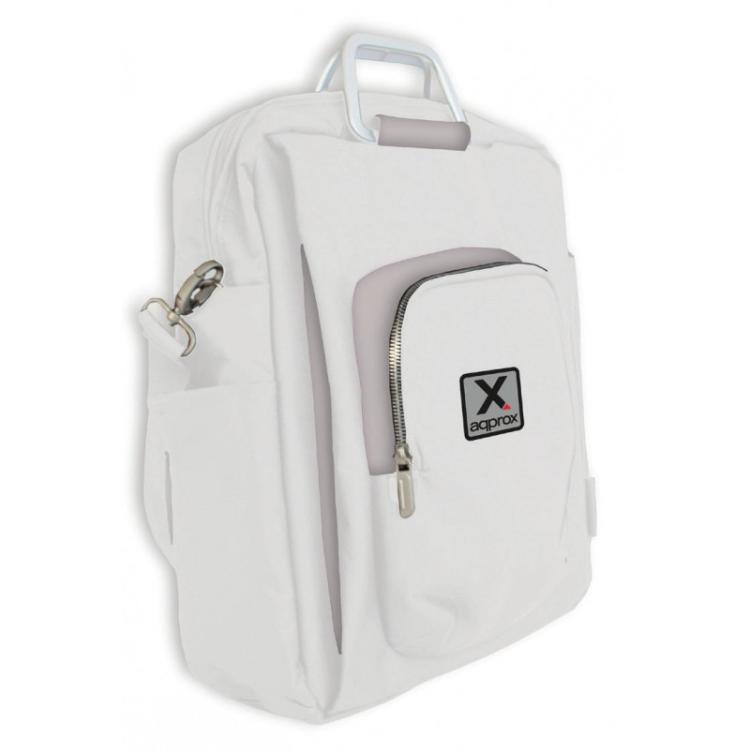 Approx - appNBST15x maletines para portátil 39,6 cm (15.6") Mochila bandolera Gris, Blanco