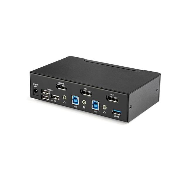 StarTech.com - Switch Conmutador KVM de 2 Puertos DisplayPort - 4K a 60Hz - para Una Pantalla - Switch KVM de 2 Puertos DP 1.2 U