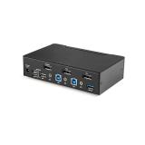StarTech.com - Switch Conmutador KVM de 2 Puertos DisplayPort - 4K a 60Hz - para Una Pantalla - Switch KVM de 2 Puertos DP 1.2 U