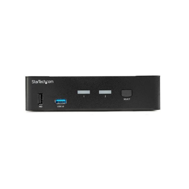 StarTech.com - Switch Conmutador KVM de 2 Puertos DisplayPort - 4K a 60Hz - para Una Pantalla - Switch KVM de 2 Puertos DP 1.2 U