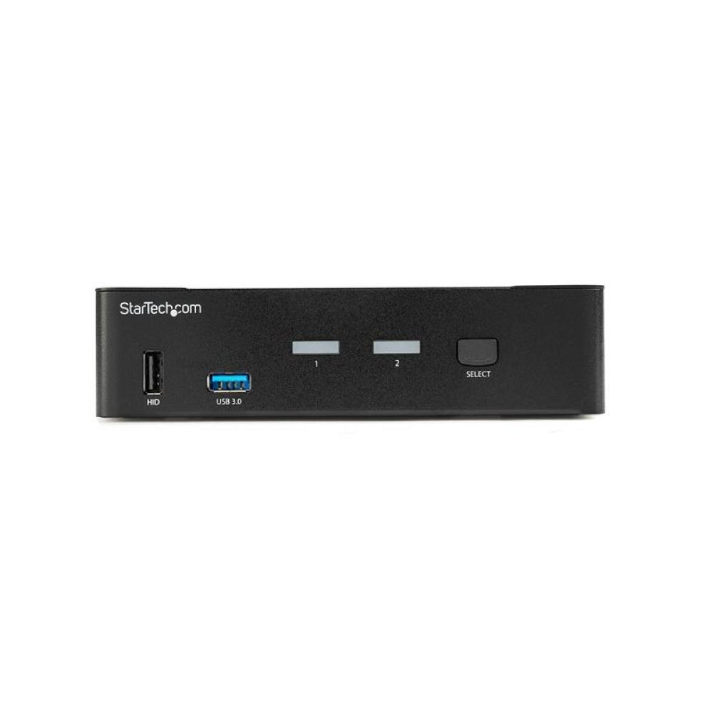 StarTech.com - Switch Conmutador KVM de 2 Puertos DisplayPort - 4K a 60Hz - para Una Pantalla - Switch KVM de 2 Puertos DP 1.2 U