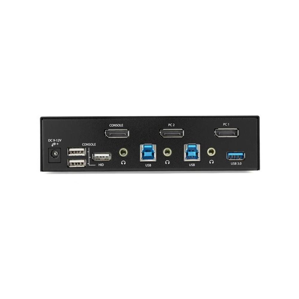 StarTech.com - Switch Conmutador KVM de 2 Puertos DisplayPort - 4K a 60Hz - para Una Pantalla - Switch KVM de 2 Puertos DP 1.2 U