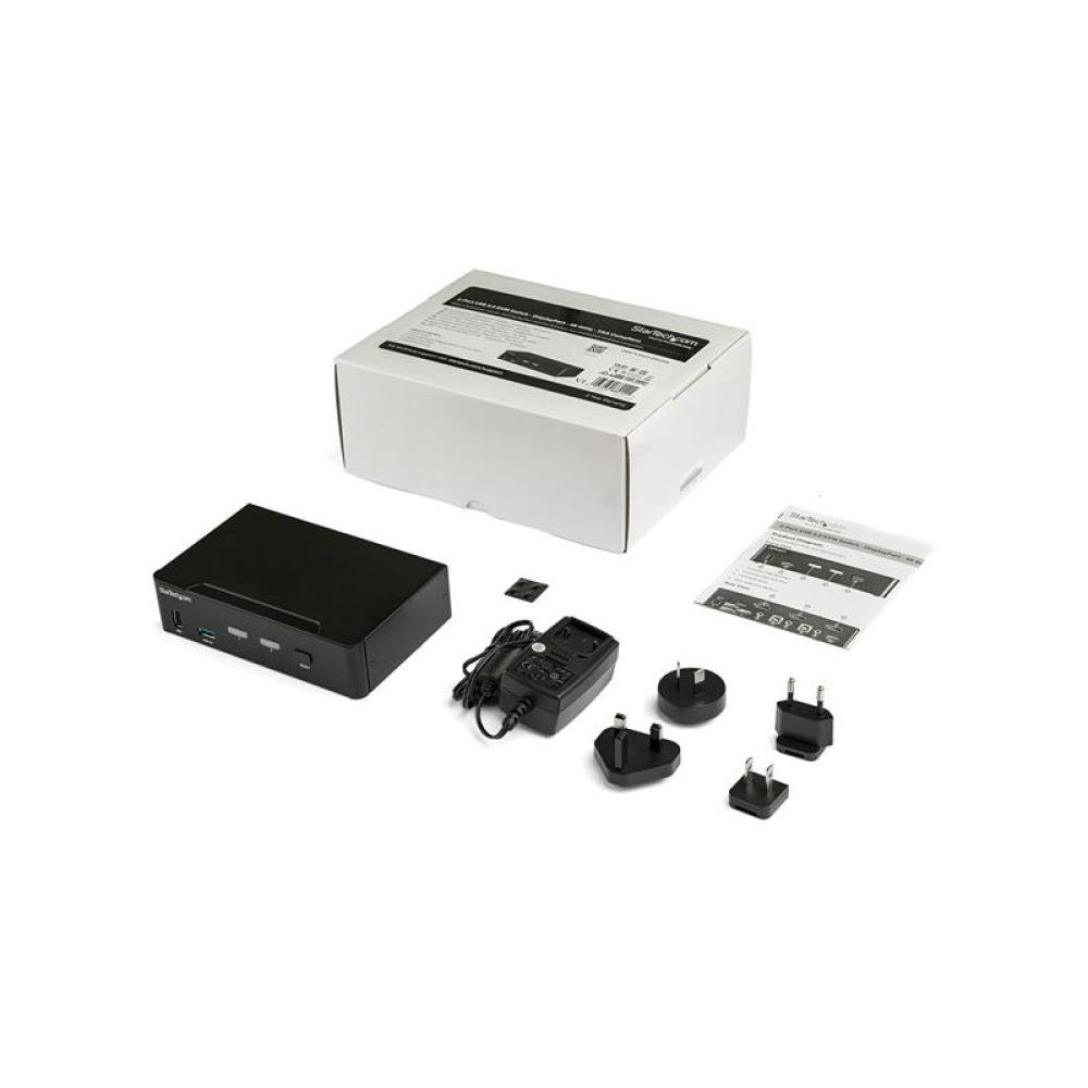 StarTech.com - Switch Conmutador KVM de 2 Puertos DisplayPort - 4K a 60Hz - para Una Pantalla - Switch KVM de 2 Puertos DP 1.2 U