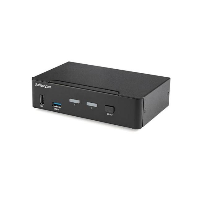 StarTech.com - Switch Conmutador KVM de 2 Puertos DisplayPort - 4K a 60Hz - para Una Pantalla - Switch KVM de 2 Puertos DP 1.2 U