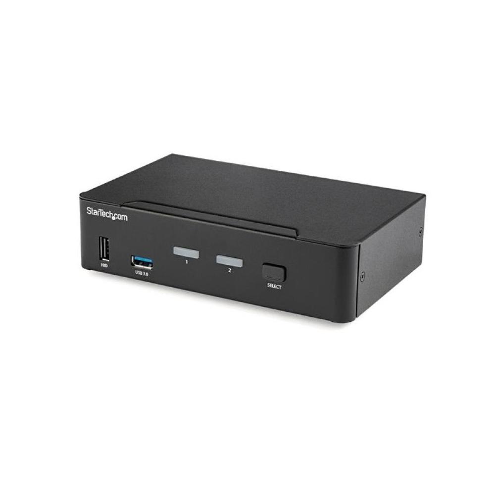 StarTech.com - Switch Conmutador KVM de 2 Puertos DisplayPort - 4K a 60Hz - para Una Pantalla - Switch KVM de 2 Puertos DP 1.2 U
