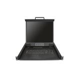 StarTech.com - Consola KVM de 16 puertos para Montaje en Rack - Teclado QWERTY - con Cables de 1,8m - Conmutador KVM con Monitor