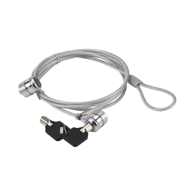 Conceptronic - CNBSLOCK15T cable antirrobo Plata 1,5 m