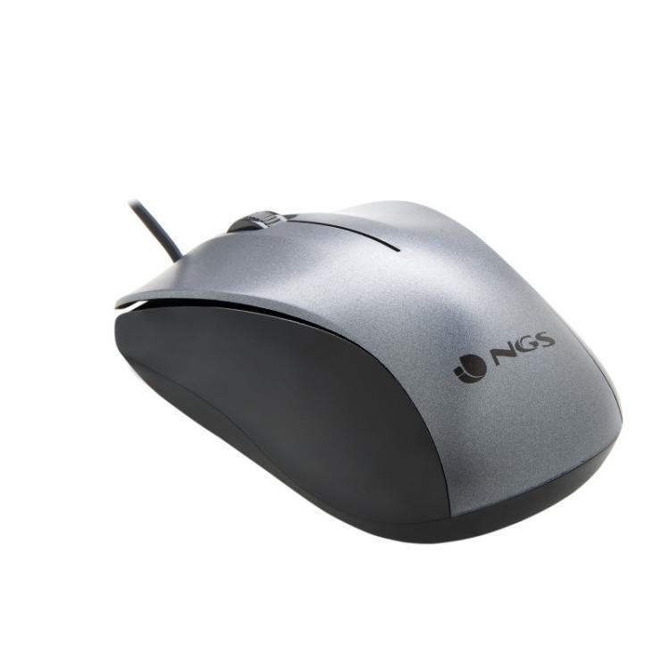NGS - CREW ratón Oficina Ambidextro USB tipo A Óptico 1200 DPI - NGS-MOUSE-1091