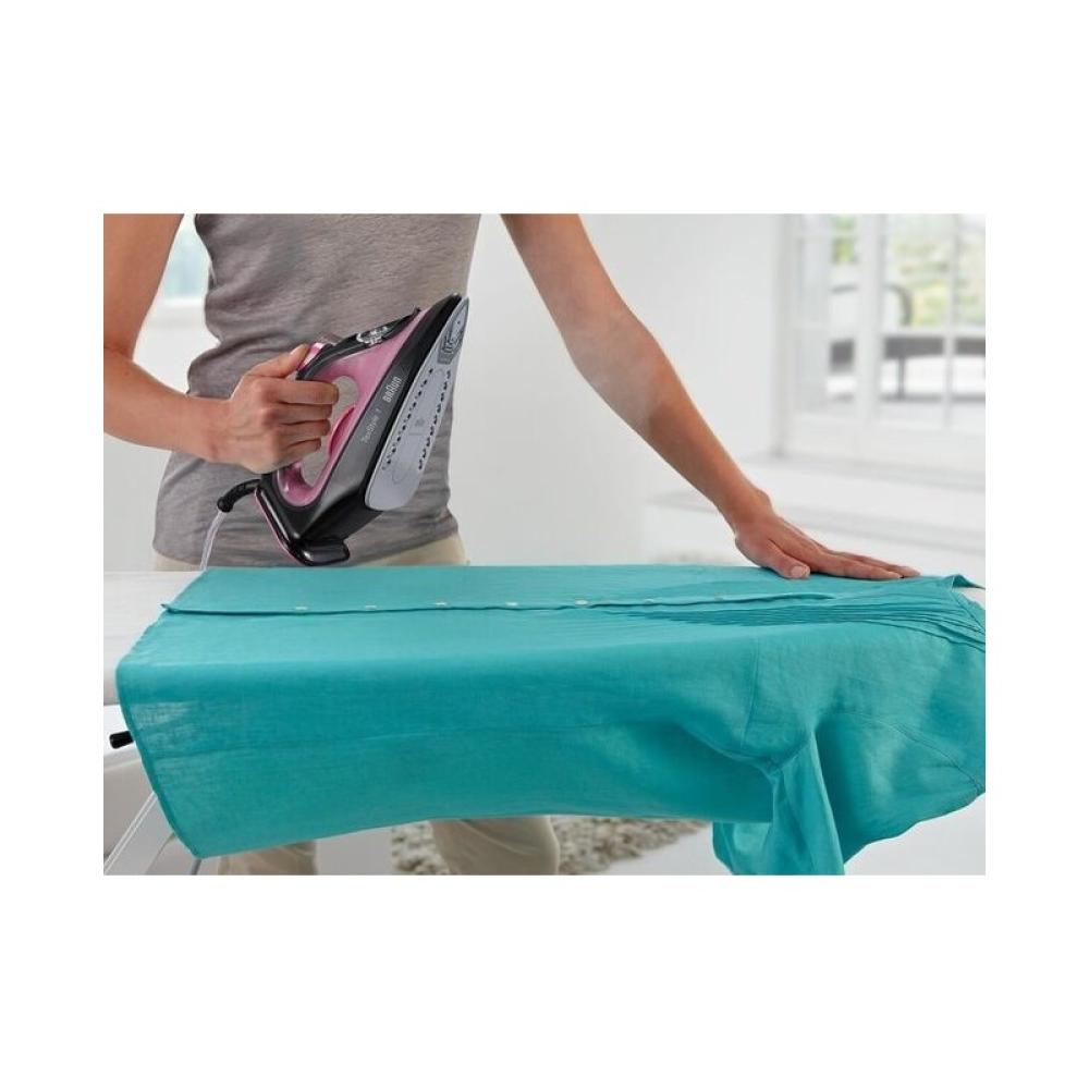 Braun - TexStyle 1 Plancha vapor-seco Suela de cerámica 2000 W Negro, Púrpura