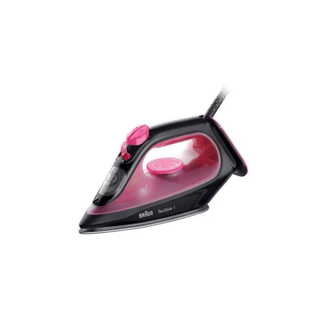 Braun - TexStyle 1 Plancha vapor-seco Suela de cerámica 2000 W Negro, Púrpura