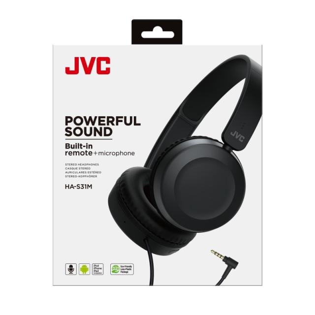 JVC - HA-S31M-B Auriculares Alámbrico Diadema Llamadas/Música Negro