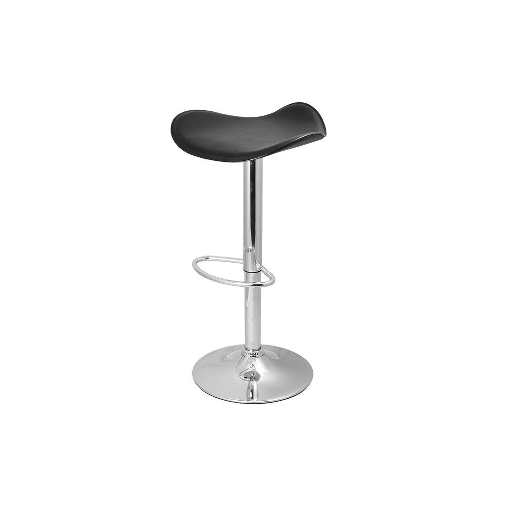 Taburete SAMBA (M), cromado, nappel negro