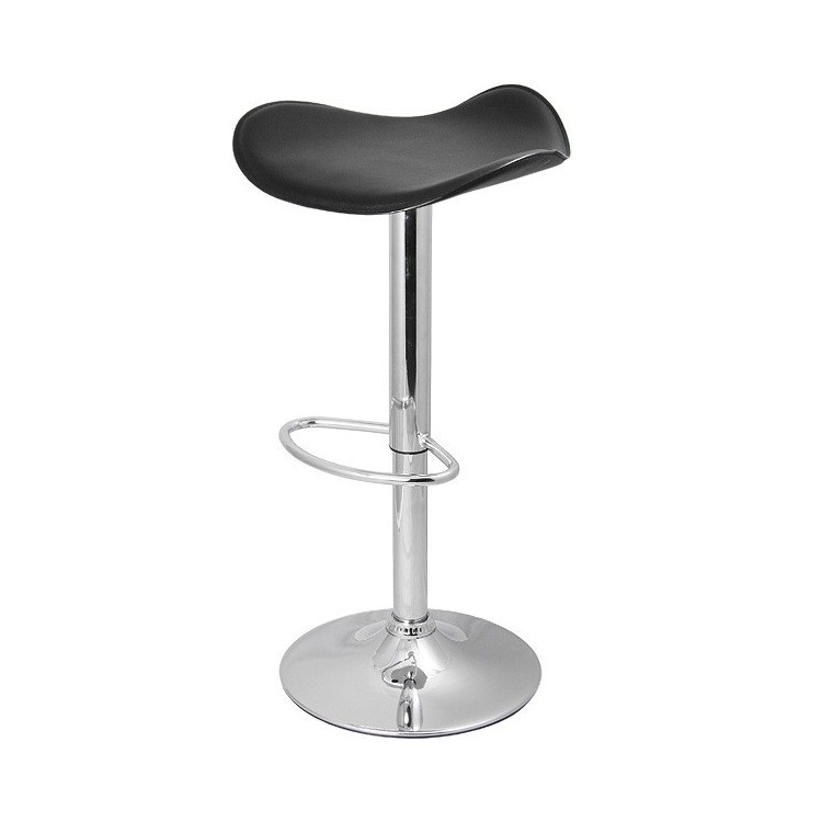 Taburete SAMBA (M), cromado, nappel negro