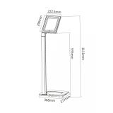 Neomounts - tableta-S100SILVER Soporte de suelo para tablets 9.7-10.1" - bloqueable