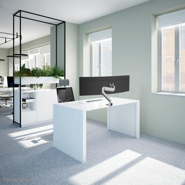 Neomounts - NM-D775SILVERPLUS Brazo de monitor 10-49" - resorte de gas - Topfix - Tope-a-180°